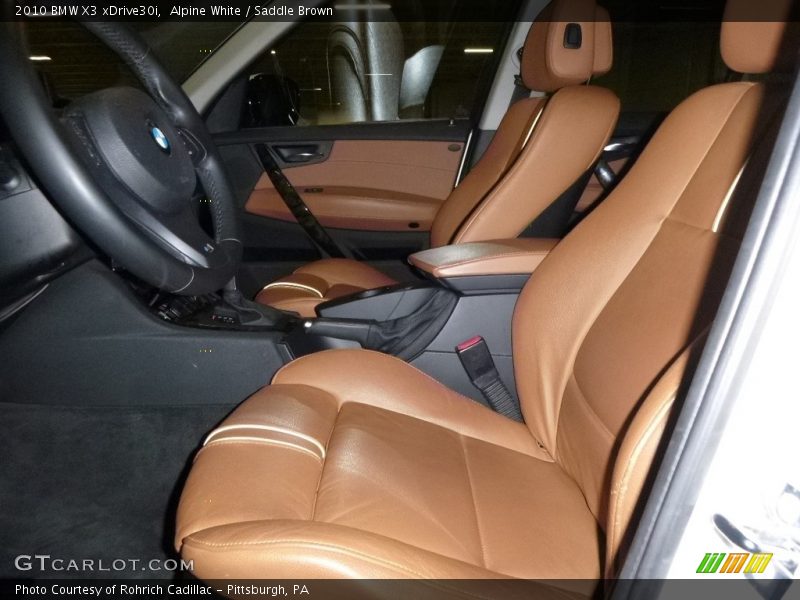 Alpine White / Saddle Brown 2010 BMW X3 xDrive30i