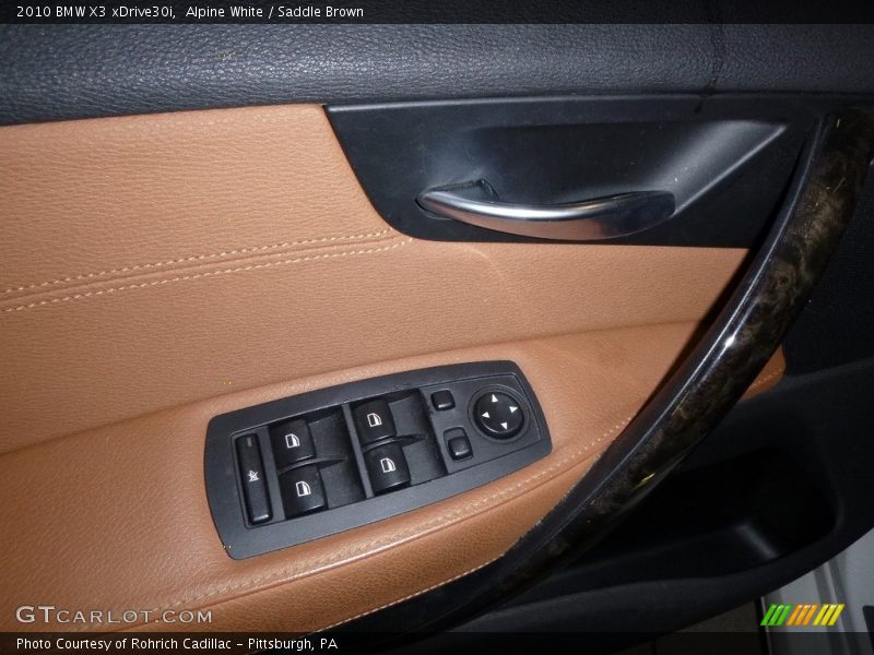 Alpine White / Saddle Brown 2010 BMW X3 xDrive30i