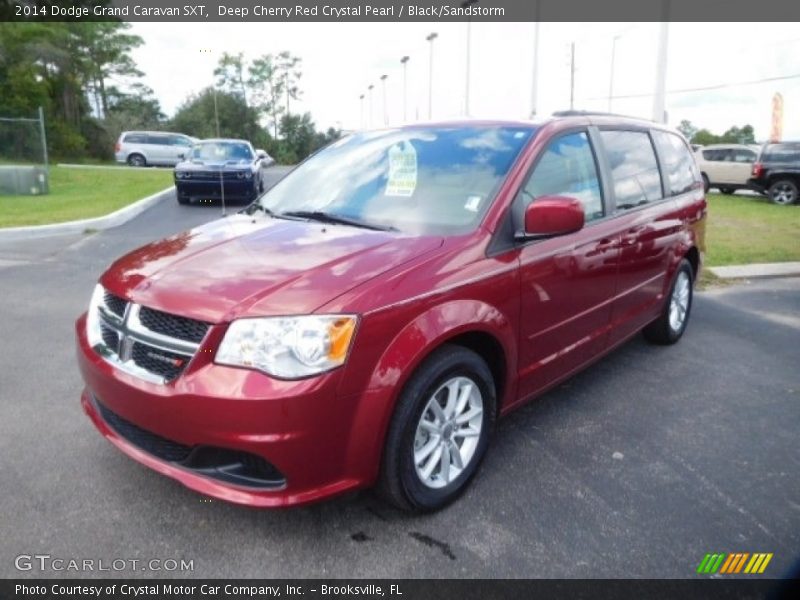 Deep Cherry Red Crystal Pearl / Black/Sandstorm 2014 Dodge Grand Caravan SXT