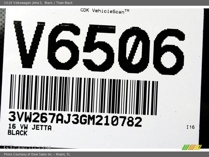 Black / Titan Black 2016 Volkswagen Jetta S