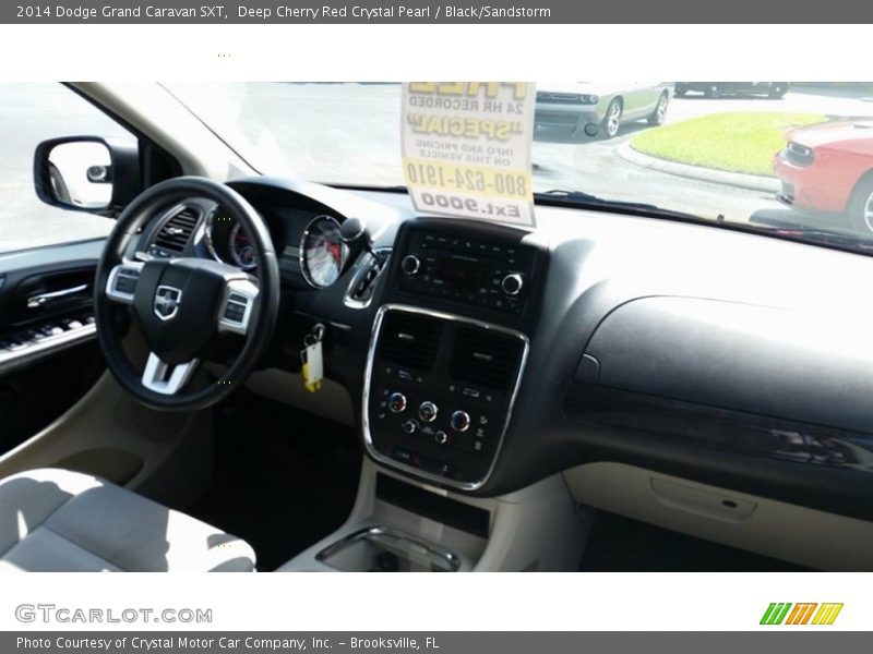 Deep Cherry Red Crystal Pearl / Black/Sandstorm 2014 Dodge Grand Caravan SXT
