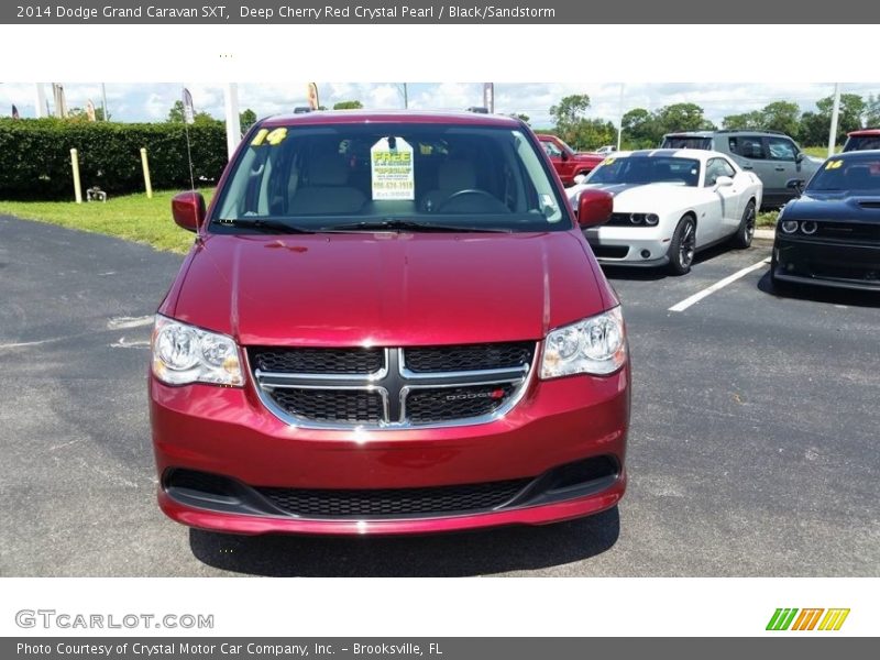 Deep Cherry Red Crystal Pearl / Black/Sandstorm 2014 Dodge Grand Caravan SXT