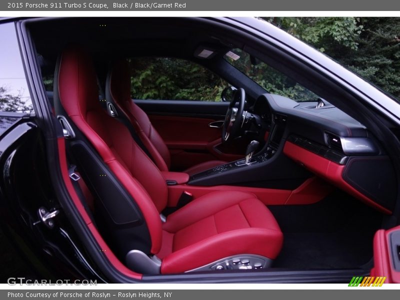 Black / Black/Garnet Red 2015 Porsche 911 Turbo S Coupe