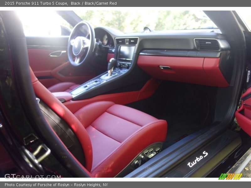 Black / Black/Garnet Red 2015 Porsche 911 Turbo S Coupe