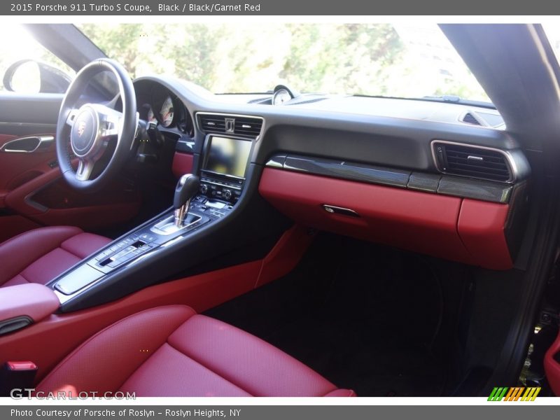 Black / Black/Garnet Red 2015 Porsche 911 Turbo S Coupe