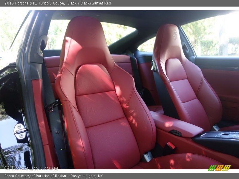 Black / Black/Garnet Red 2015 Porsche 911 Turbo S Coupe