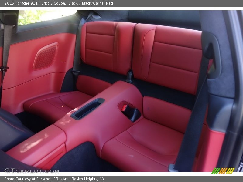 Black / Black/Garnet Red 2015 Porsche 911 Turbo S Coupe