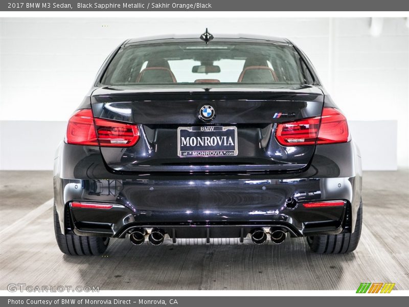 Black Sapphire Metallic / Sakhir Orange/Black 2017 BMW M3 Sedan