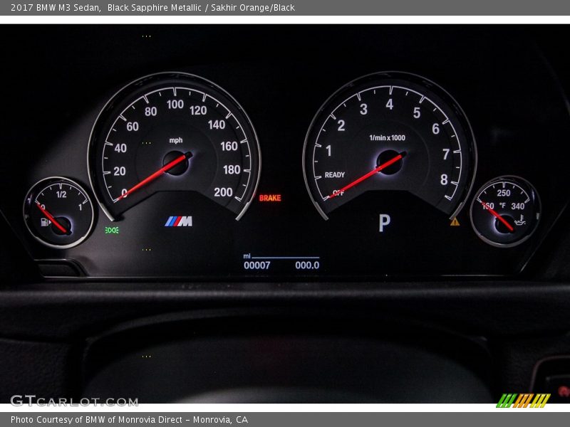  2017 M3 Sedan Sedan Gauges