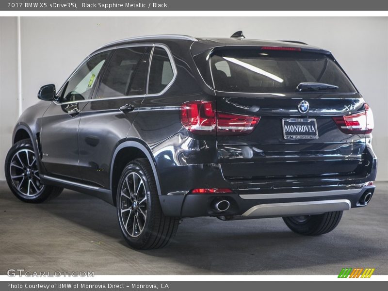 Black Sapphire Metallic / Black 2017 BMW X5 sDrive35i