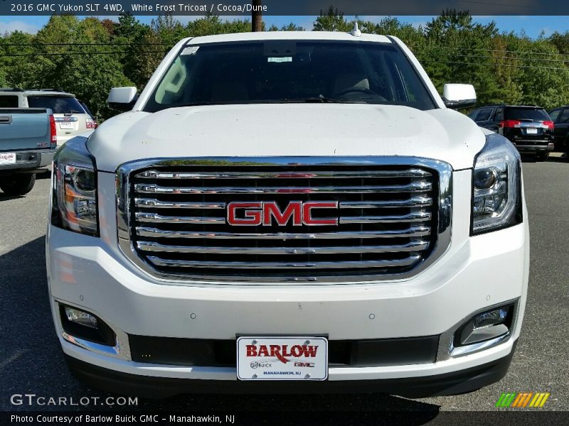 White Frost Tricoat / Cocoa/Dune 2016 GMC Yukon SLT 4WD