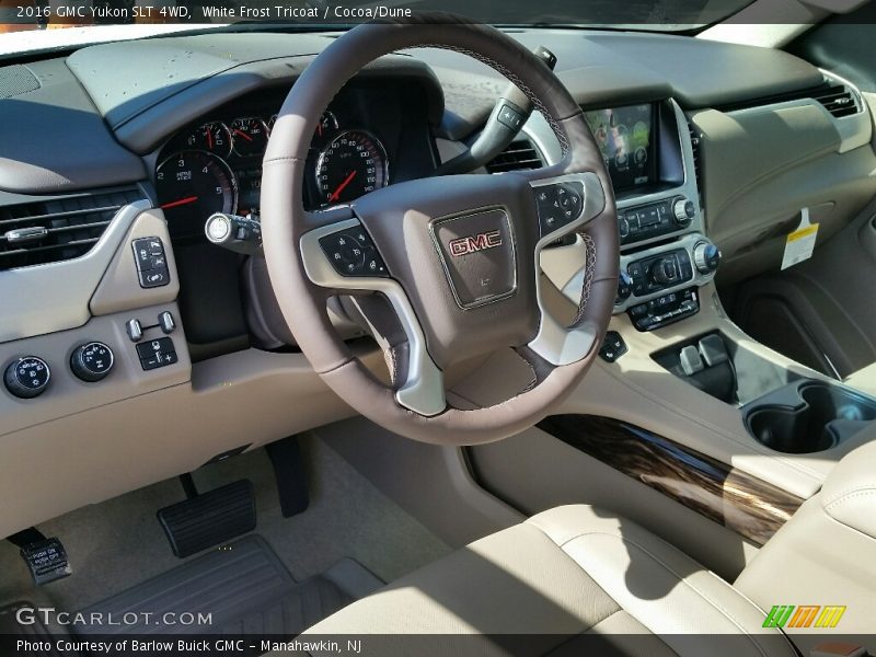 White Frost Tricoat / Cocoa/Dune 2016 GMC Yukon SLT 4WD