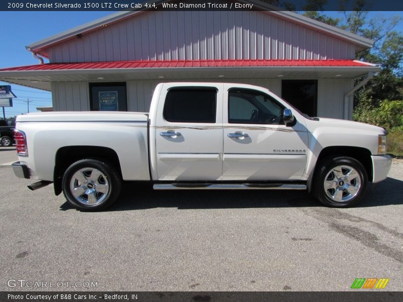 White Diamond Tricoat / Ebony 2009 Chevrolet Silverado 1500 LTZ Crew Cab 4x4