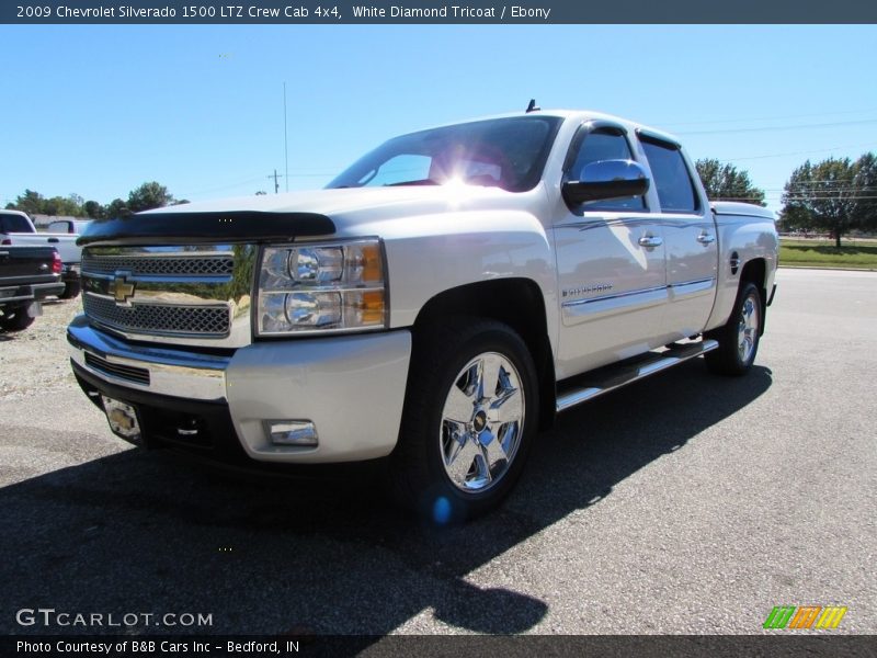 White Diamond Tricoat / Ebony 2009 Chevrolet Silverado 1500 LTZ Crew Cab 4x4