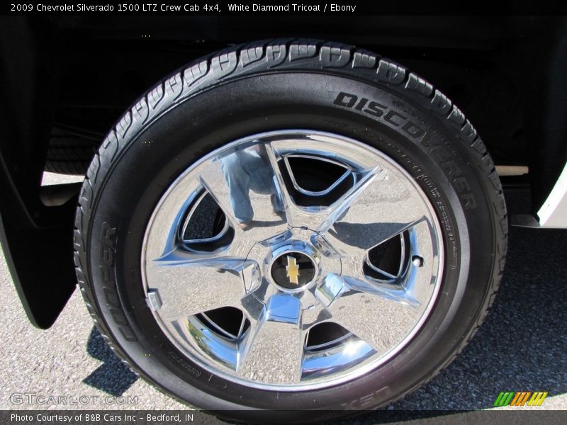 White Diamond Tricoat / Ebony 2009 Chevrolet Silverado 1500 LTZ Crew Cab 4x4