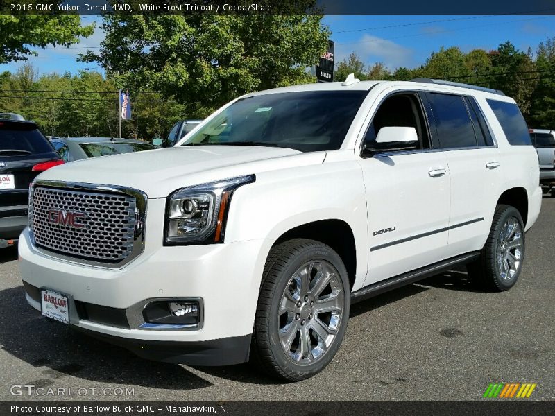 White Frost Tricoat / Cocoa/Shale 2016 GMC Yukon Denali 4WD