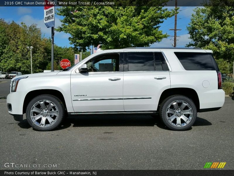 White Frost Tricoat / Cocoa/Shale 2016 GMC Yukon Denali 4WD