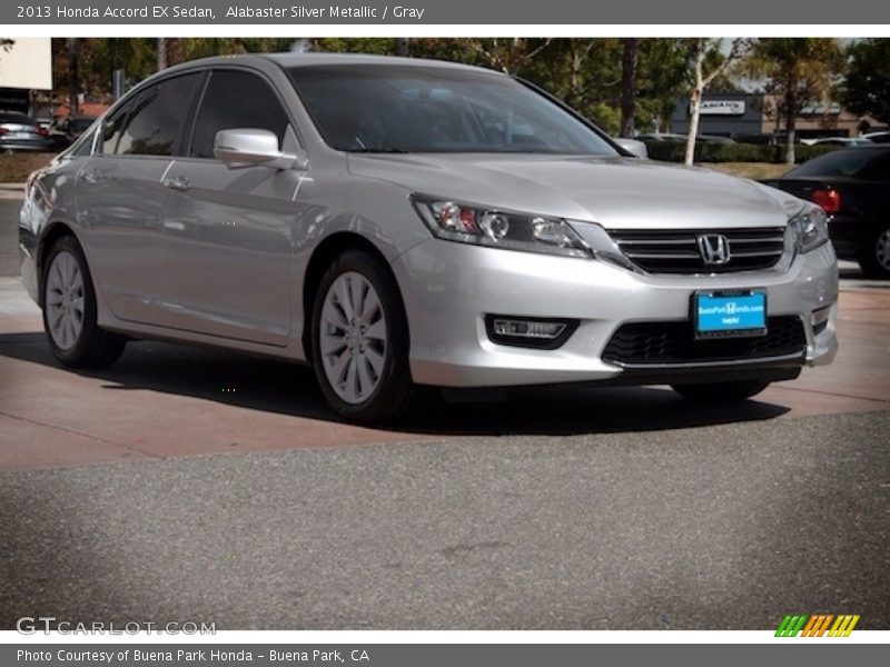 Alabaster Silver Metallic / Gray 2013 Honda Accord EX Sedan