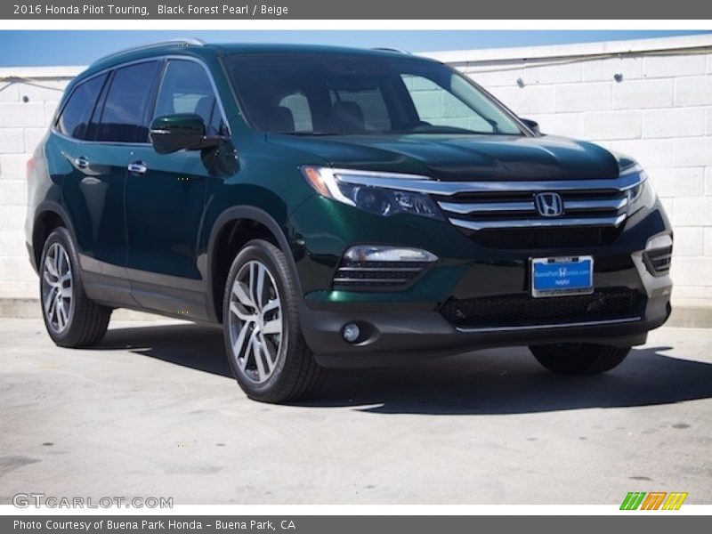 Black Forest Pearl / Beige 2016 Honda Pilot Touring