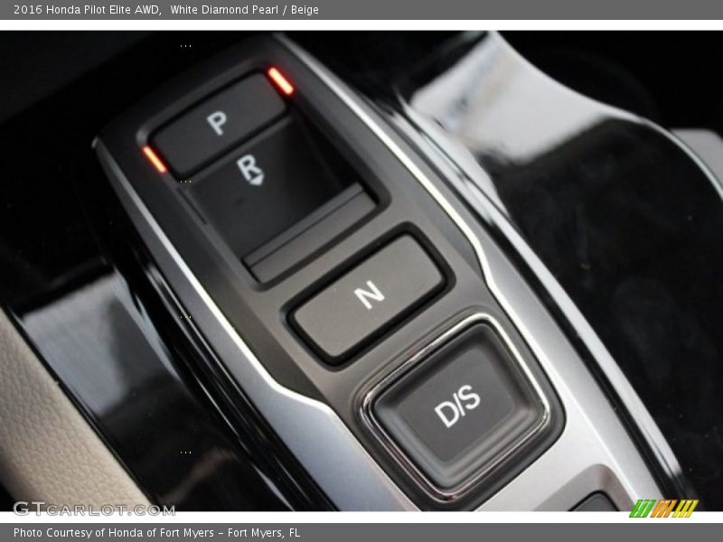 White Diamond Pearl / Beige 2016 Honda Pilot Elite AWD
