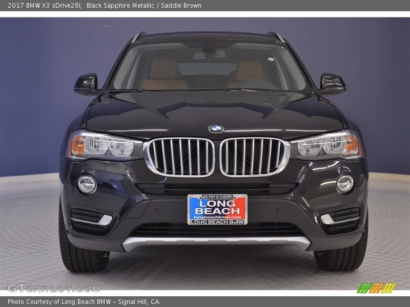 Black Sapphire Metallic / Saddle Brown 2017 BMW X3 sDrive28i