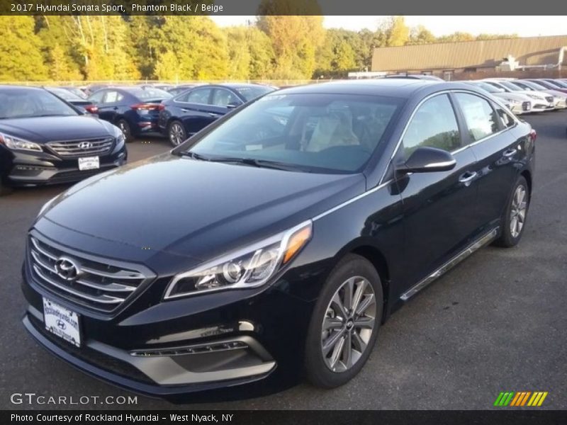 Phantom Black / Beige 2017 Hyundai Sonata Sport