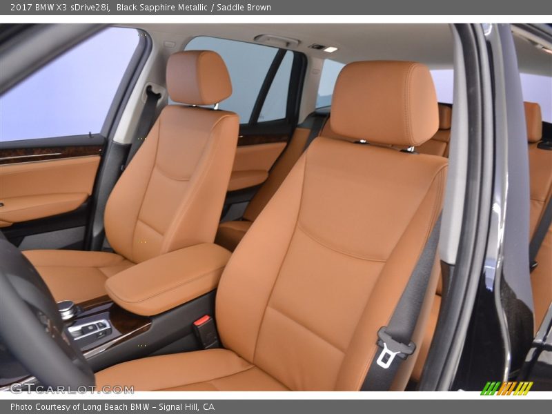 Black Sapphire Metallic / Saddle Brown 2017 BMW X3 sDrive28i