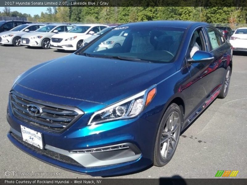 Lakeside Blue / Gray 2017 Hyundai Sonata Limited 2.0T