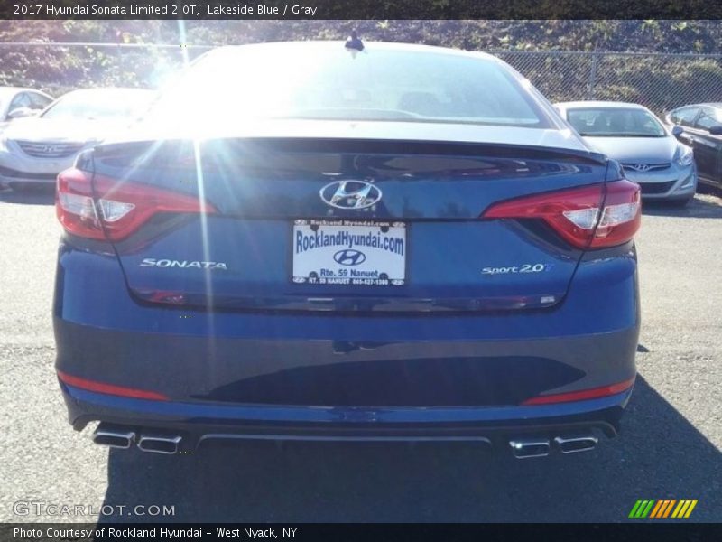 Lakeside Blue / Gray 2017 Hyundai Sonata Limited 2.0T