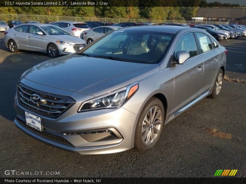 Lakeside Blue / Gray 2017 Hyundai Sonata Limited 2.0T