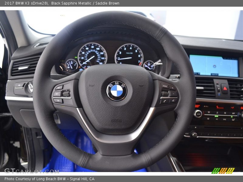 Black Sapphire Metallic / Saddle Brown 2017 BMW X3 sDrive28i