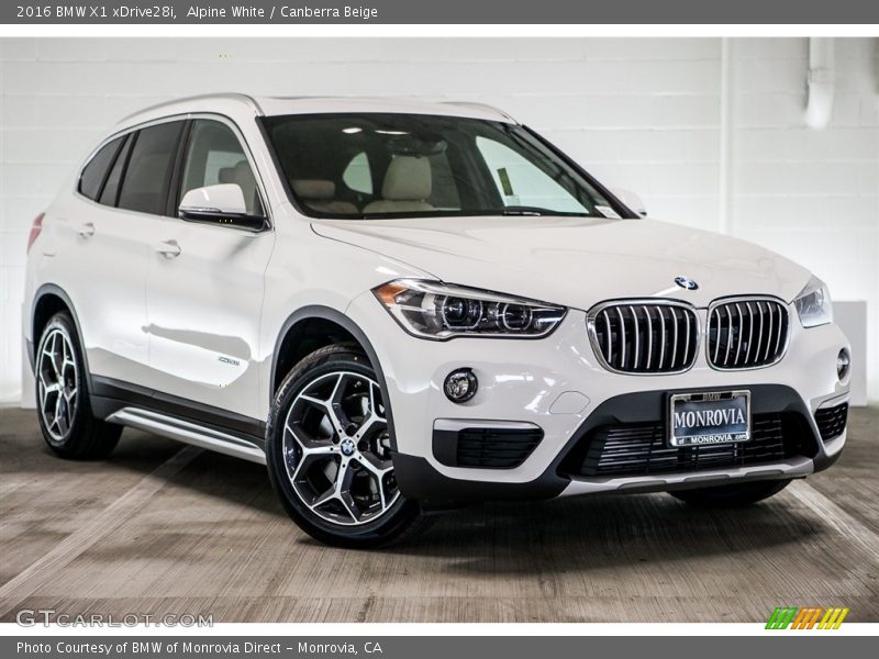 Alpine White / Canberra Beige 2016 BMW X1 xDrive28i