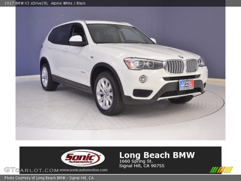Alpine White / Black 2017 BMW X3 sDrive28i
