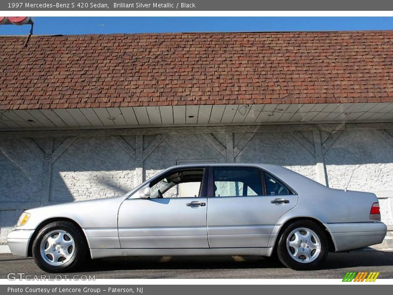 Brilliant Silver Metallic / Black 1997 Mercedes-Benz S 420 Sedan