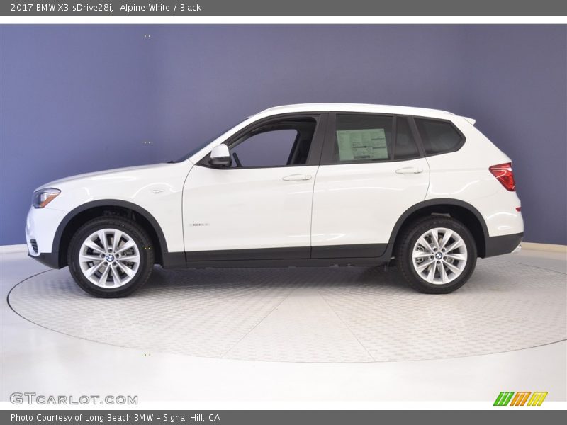 Alpine White / Black 2017 BMW X3 sDrive28i