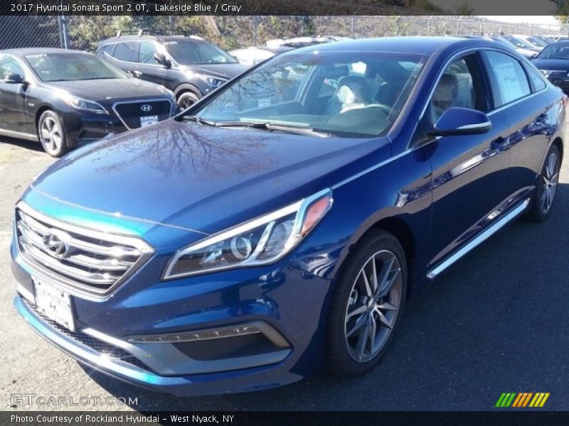 Lakeside Blue / Gray 2017 Hyundai Sonata Sport 2.0T