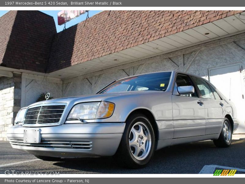 Brilliant Silver Metallic / Black 1997 Mercedes-Benz S 420 Sedan
