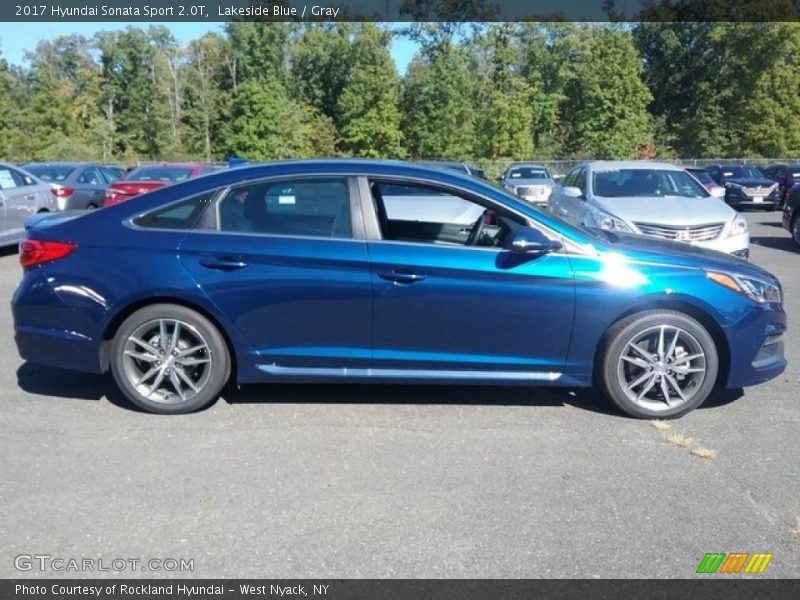 Lakeside Blue / Gray 2017 Hyundai Sonata Sport 2.0T