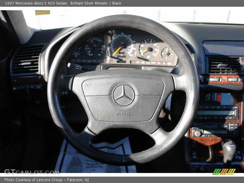 Brilliant Silver Metallic / Black 1997 Mercedes-Benz S 420 Sedan