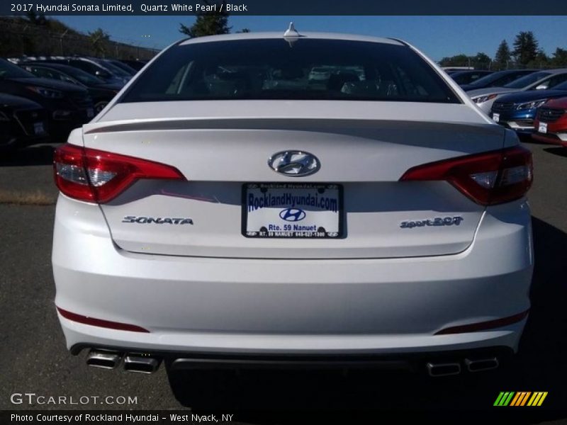 Quartz White Pearl / Black 2017 Hyundai Sonata Limited
