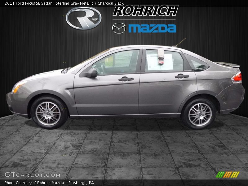 Sterling Gray Metallic / Charcoal Black 2011 Ford Focus SE Sedan