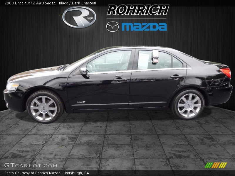 Black / Dark Charcoal 2008 Lincoln MKZ AWD Sedan