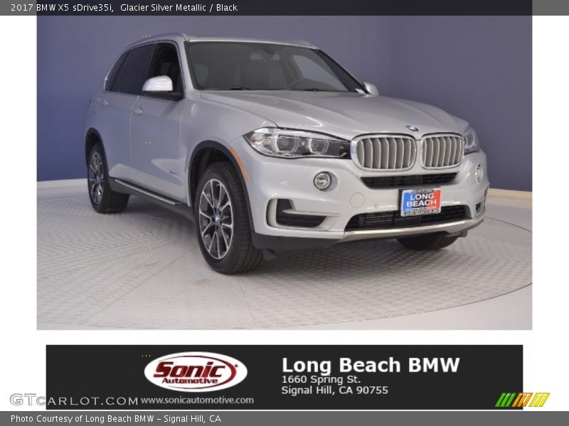 Glacier Silver Metallic / Black 2017 BMW X5 sDrive35i