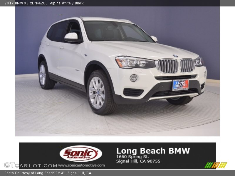 Alpine White / Black 2017 BMW X3 xDrive28i