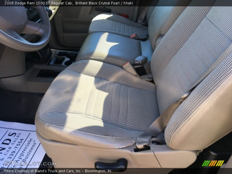 Brilliant Black Crystal Pearl / Khaki 2008 Dodge Ram 1500 ST Regular Cab