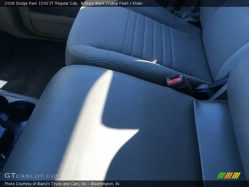 Brilliant Black Crystal Pearl / Khaki 2008 Dodge Ram 1500 ST Regular Cab