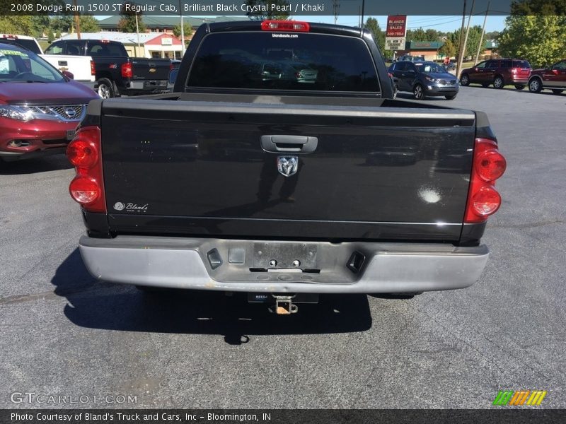Brilliant Black Crystal Pearl / Khaki 2008 Dodge Ram 1500 ST Regular Cab