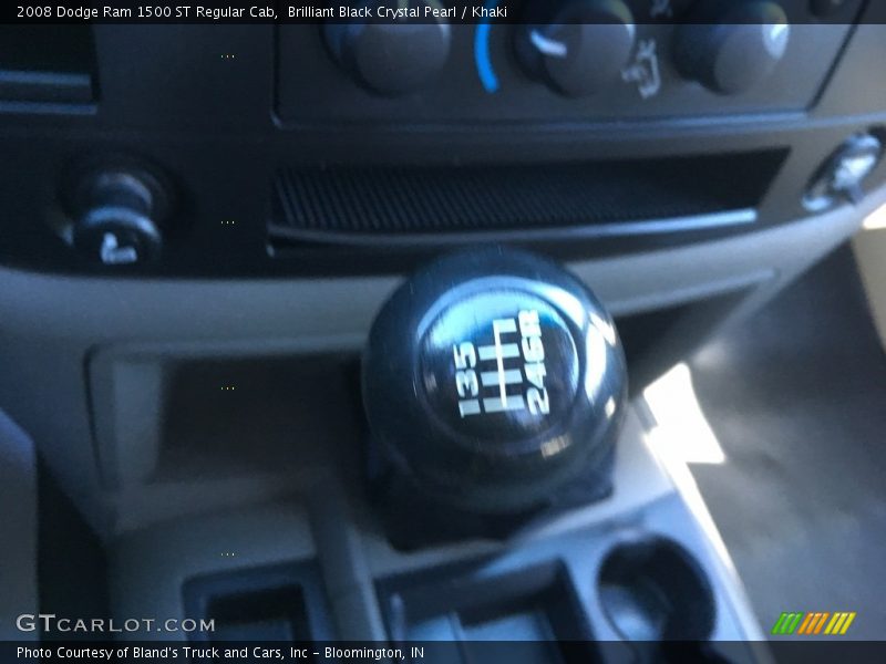 Brilliant Black Crystal Pearl / Khaki 2008 Dodge Ram 1500 ST Regular Cab