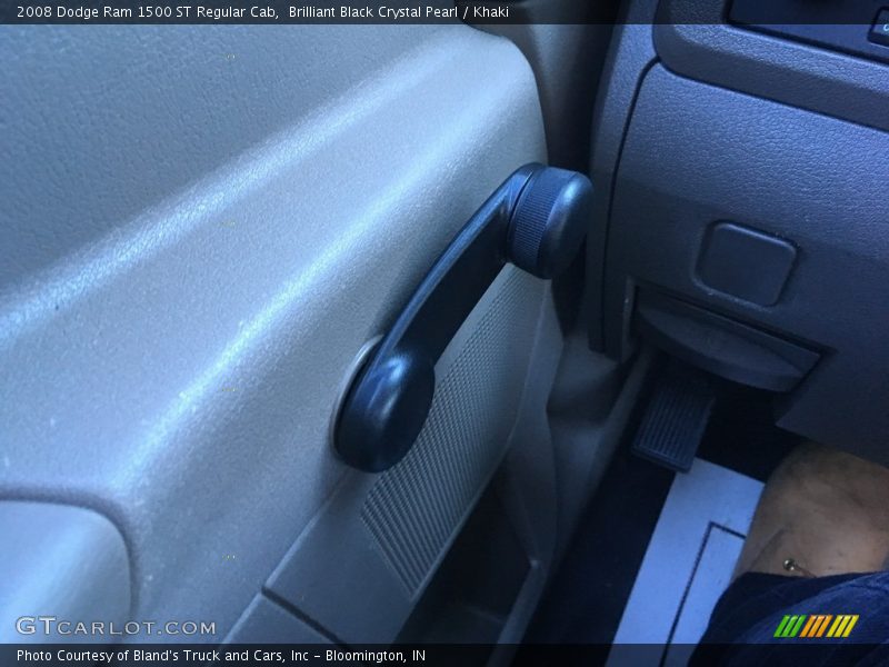 Brilliant Black Crystal Pearl / Khaki 2008 Dodge Ram 1500 ST Regular Cab