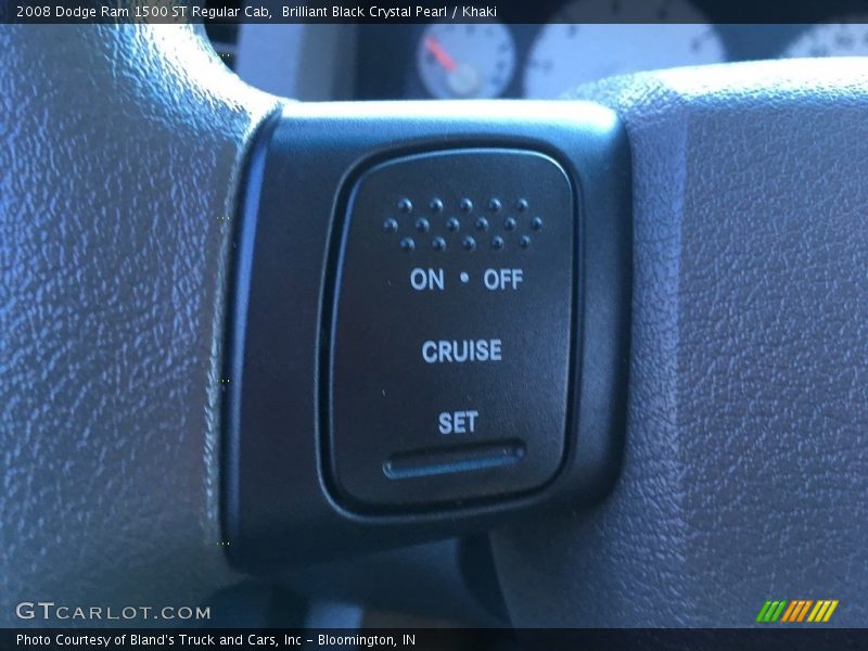 Brilliant Black Crystal Pearl / Khaki 2008 Dodge Ram 1500 ST Regular Cab